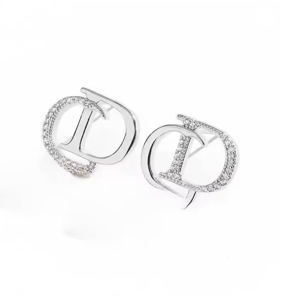 CD Letter Stud Earrings for Women