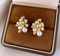 Elegant Romantic Artificial Pearl & Micro-Inlaid Zircon Earrings