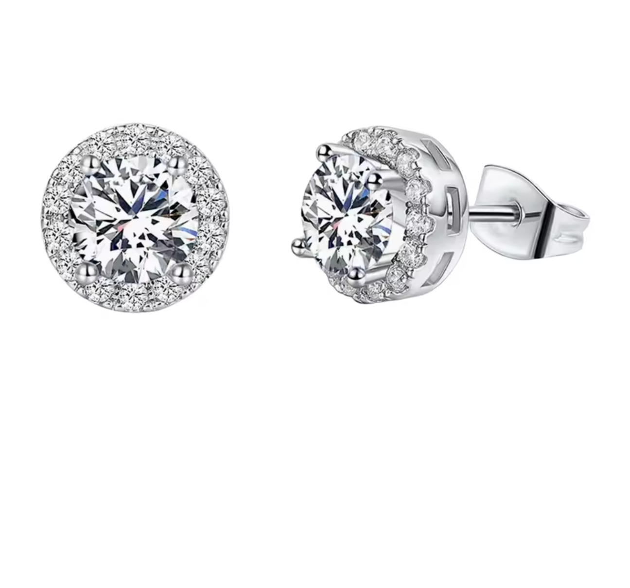 Luxury 925 Sterling Silver Stud Earrings for Women