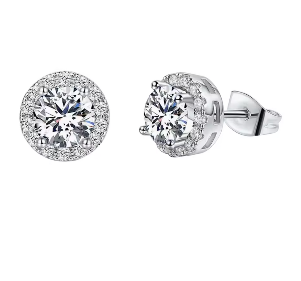 Luxury 925 Sterling Silver Stud Earrings for Women