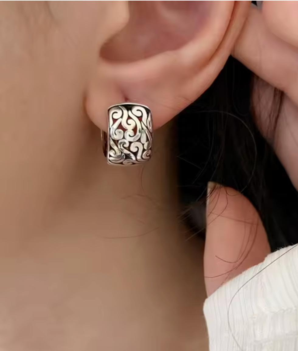 925 Sterling Silver Korean Fashion Earrings for Women