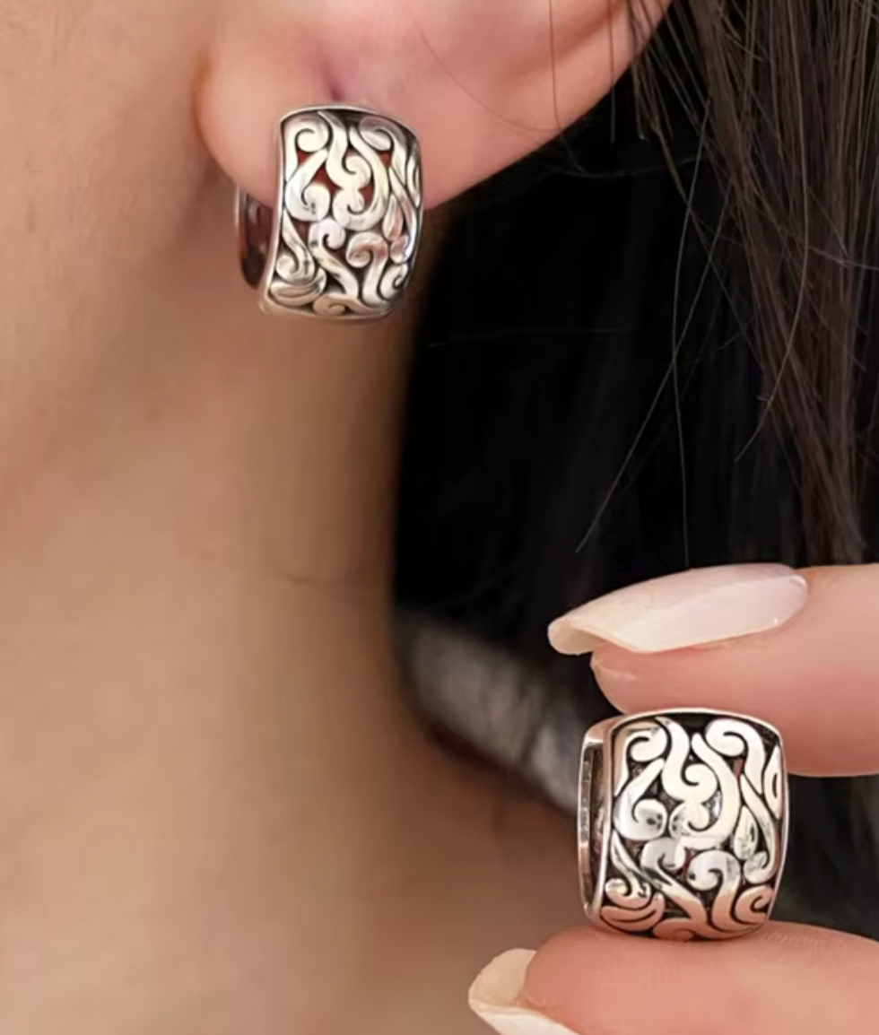 925 Sterling Silver Korean Fashion Earrings for Women